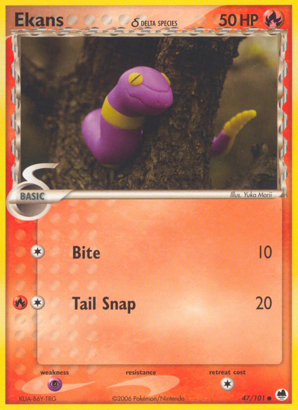 Ekans (47/101) (Delta Species) [EX: Dragon Frontiers] - Card Brawlers | Quebec | Canada | Yu-Gi-Oh!