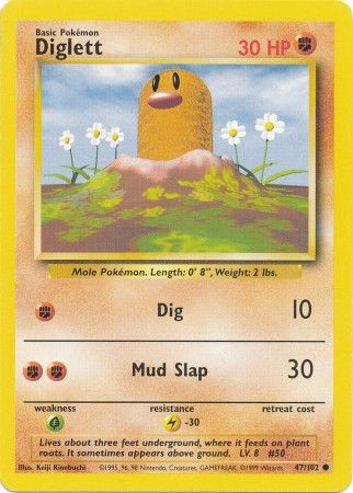 Diglett (47/102) [Base Set Unlimited] - Card Brawlers | Quebec | Canada | Yu-Gi-Oh!