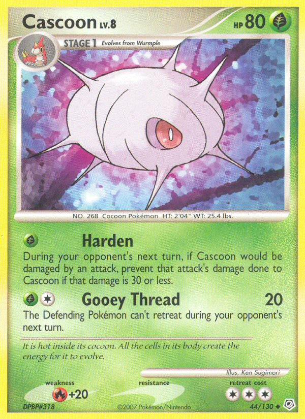 Cascoon (44/130) [Diamond & Pearl: Base Set] - Card Brawlers | Quebec | Canada | Yu-Gi-Oh!