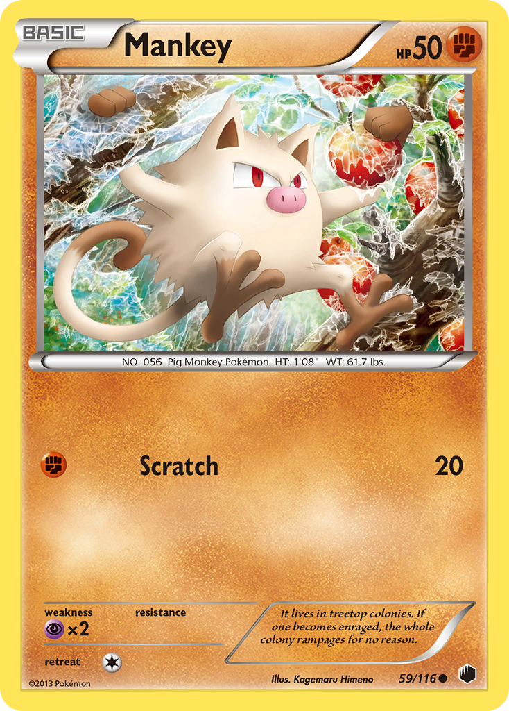 Mankey (59/116) [Black & White: Plasma Freeze] - Card Brawlers | Quebec | Canada | Yu-Gi-Oh!