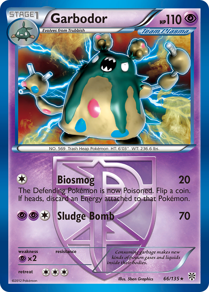 Garbodor (66/135) [Black & White: Plasma Storm] - Card Brawlers | Quebec | Canada | Yu-Gi-Oh!