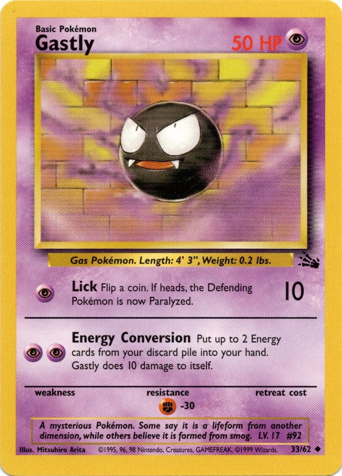 Gastly (33/62) [Fossil Unlimited] - Card Brawlers | Quebec | Canada | Yu-Gi-Oh!