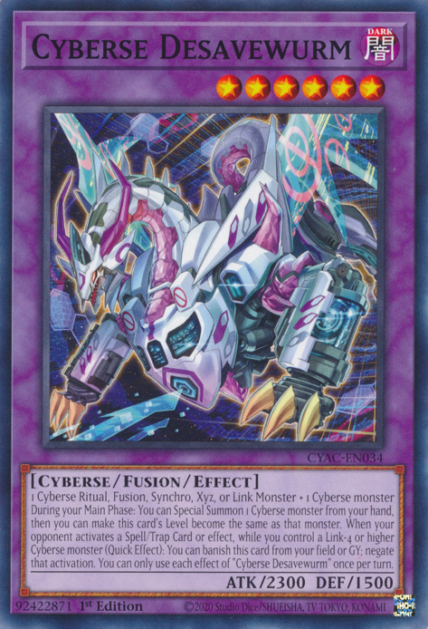 Cyberse Desavewurm [CYAC-EN034] Common - Card Brawlers | Quebec | Canada | Yu-Gi-Oh!