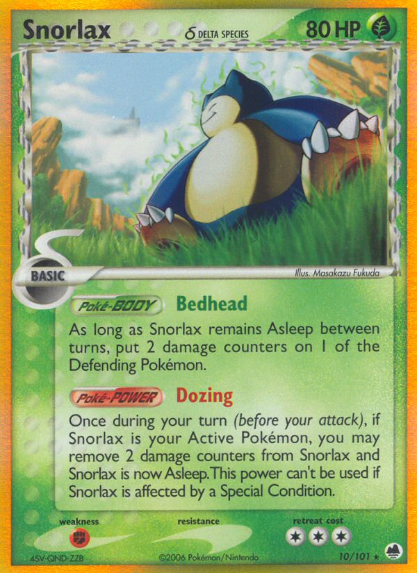 Snorlax (10/101) (Delta Species) [EX: Dragon Frontiers] - Card Brawlers | Quebec | Canada | Yu-Gi-Oh!