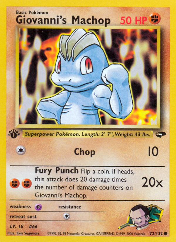 Giovanni's Machop (72/132) [Gym Challenge 1st Edition] - Card Brawlers | Quebec | Canada | Yu-Gi-Oh!