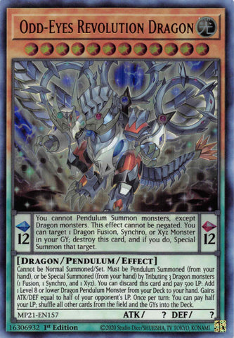 Odd-Eyes Revolution Dragon [MP21-EN157] Ultra Rare - Card Brawlers | Quebec | Canada | Yu-Gi-Oh!