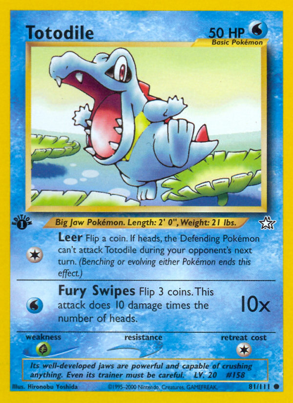 Totodile (81/111) [Neo Genesis 1st Edition] - Card Brawlers | Quebec | Canada | Yu-Gi-Oh!