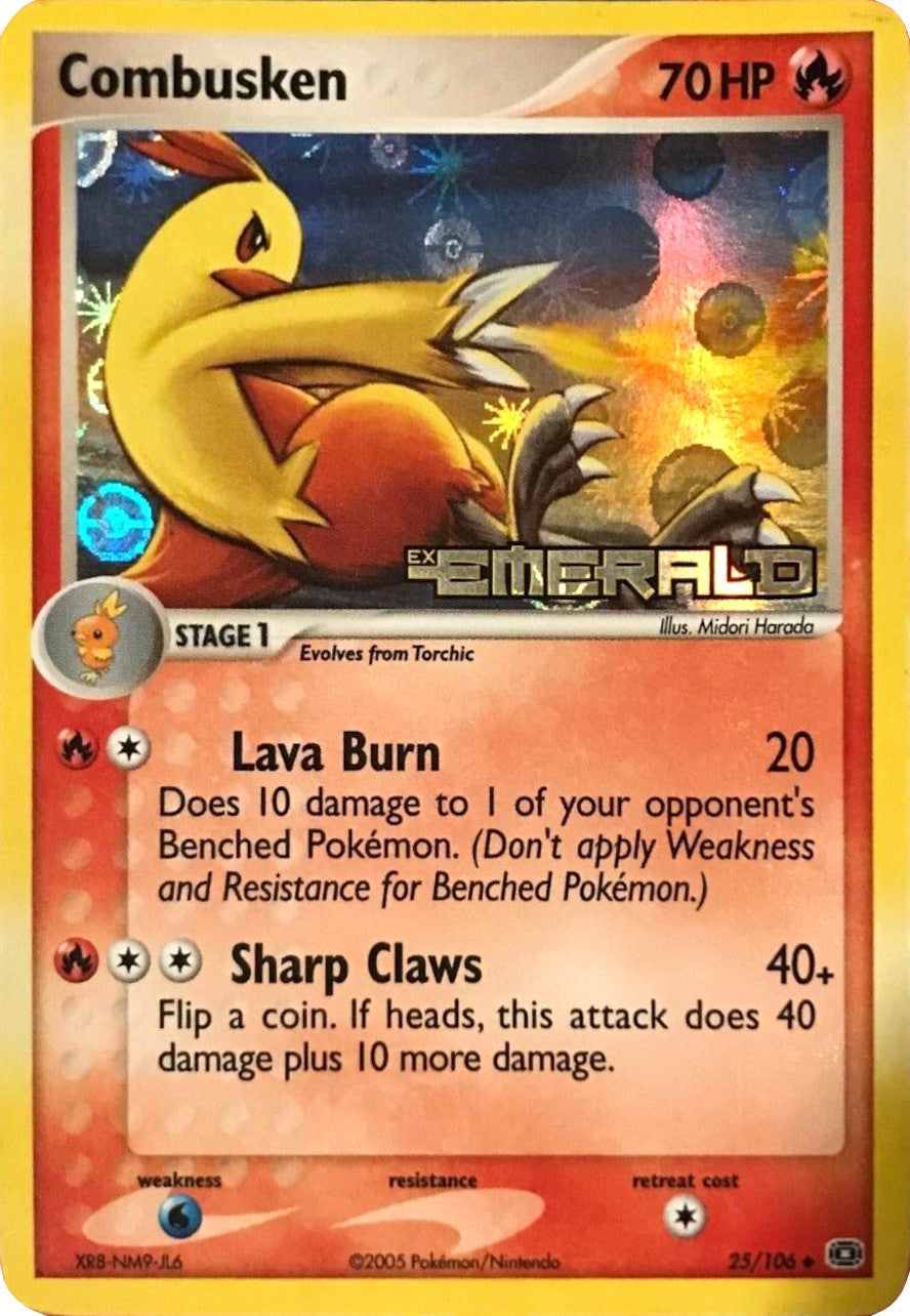 Combusken (25/106) (Stamped) [EX: Emerald] - Card Brawlers | Quebec | Canada | Yu-Gi-Oh!