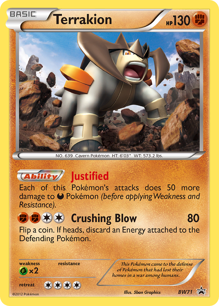 Terrakion (BW71) [Black & White: Black Star Promos] - Card Brawlers | Quebec | Canada | Yu-Gi-Oh!