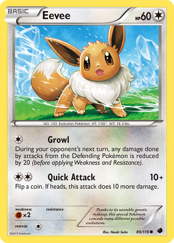 Eevee (89/116) [Black & White: Plasma Freeze] - Card Brawlers | Quebec | Canada | Yu-Gi-Oh!
