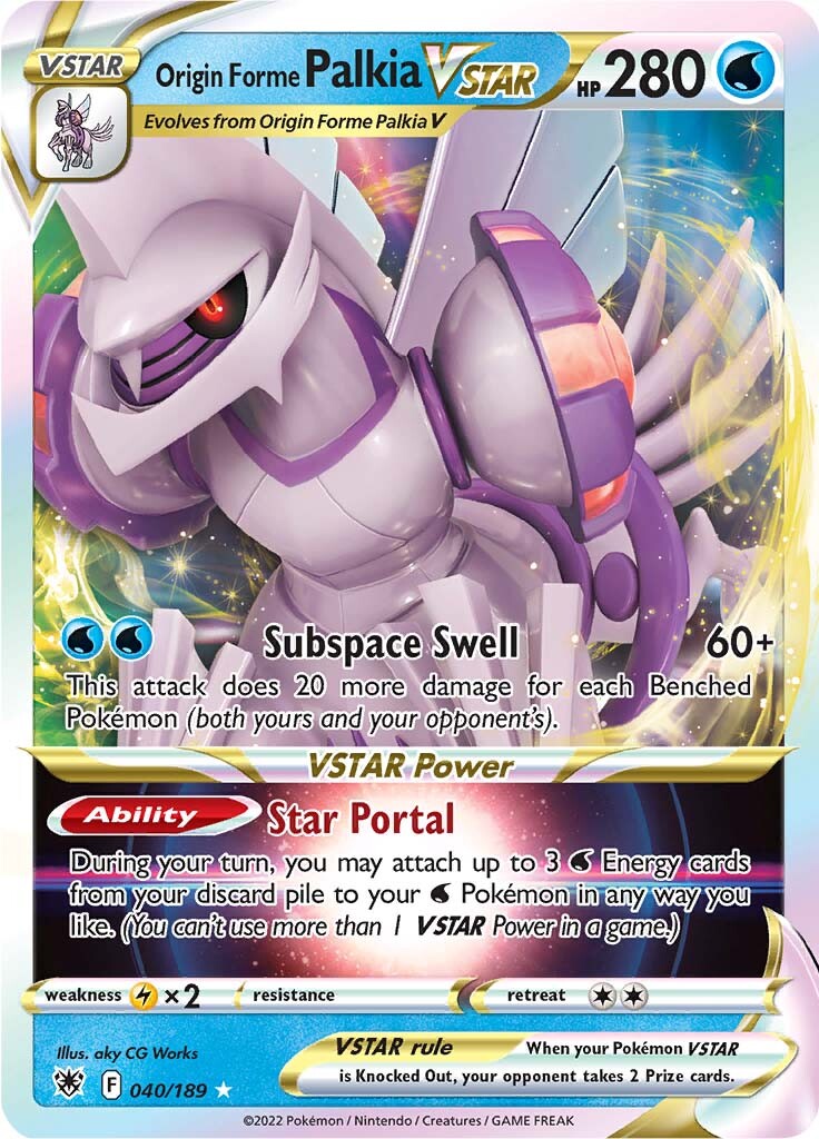 Origin Forme Palkia VSTAR (040/189) [Sword & Shield: Astral Radiance] - Card Brawlers | Quebec | Canada | Yu-Gi-Oh!