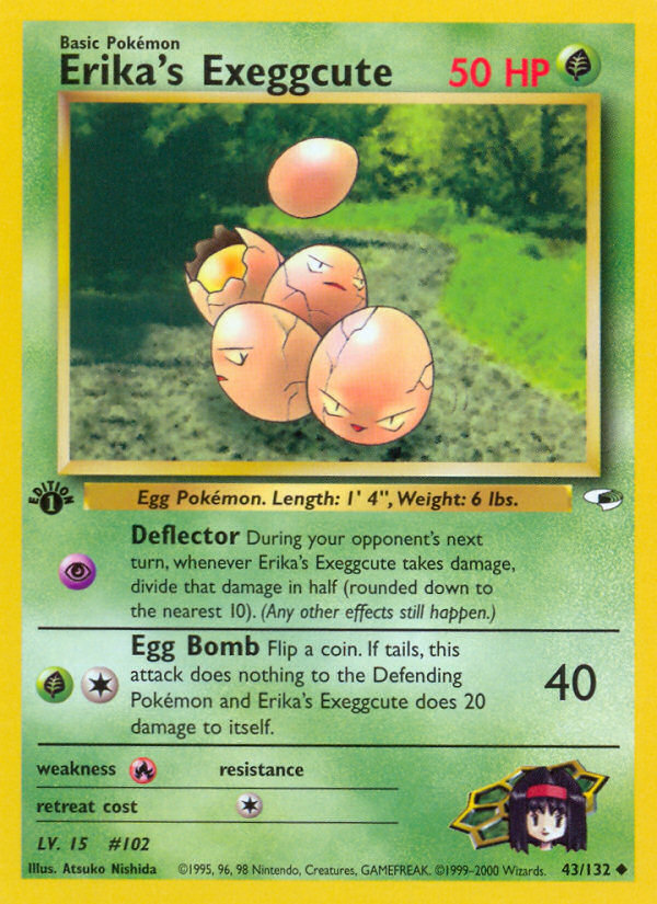 Erika's Exeggcute (43/132) [Gym Heroes 1st Edition] - Card Brawlers | Quebec | Canada | Yu-Gi-Oh!