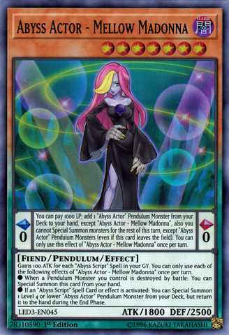 Abyss Actor - Mellow Madonna [LED3-EN045] Super Rare - Card Brawlers | Quebec | Canada | Yu-Gi-Oh!
