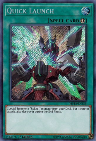 Quick Launch [MP18-EN139] Secret Rare - Yu-Gi-Oh! - Card Brawlers | Quebec | Canada |