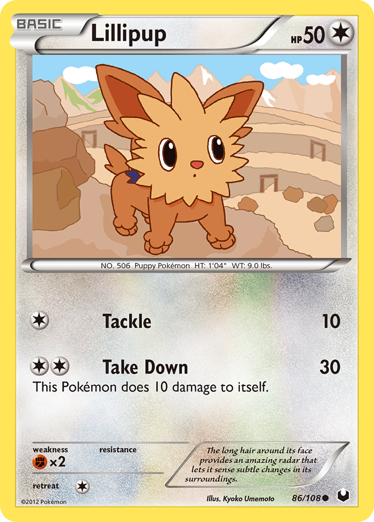 Lillipup (86/108) [Black & White: Dark Explorers] - Card Brawlers | Quebec | Canada | Yu-Gi-Oh!
