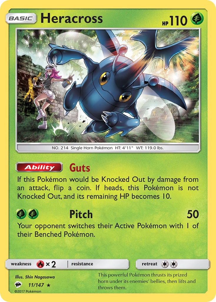 Heracross (11/147) [Sun & Moon: Burning Shadows] - Card Brawlers | Quebec | Canada | Yu-Gi-Oh!