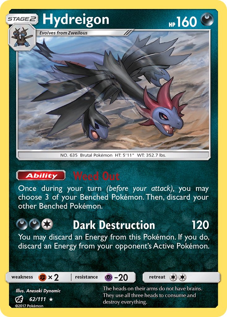 Hydreigon (62/111) (Cracked Ice Holo) (Theme Deck Exclusive) [Sun & Moon: Crimson Invasion] - Card Brawlers | Quebec | Canada | Yu-Gi-Oh!