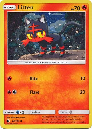 Litten (24/149) (Cosmos Holo) [Sun & Moon: Base Set] - Card Brawlers | Quebec | Canada | Yu-Gi-Oh!