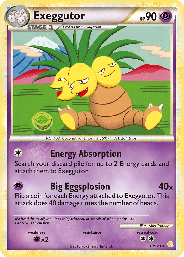 Exeggutor (18/123) [HeartGold & SoulSilver: Base Set] - Card Brawlers | Quebec | Canada | Yu-Gi-Oh!