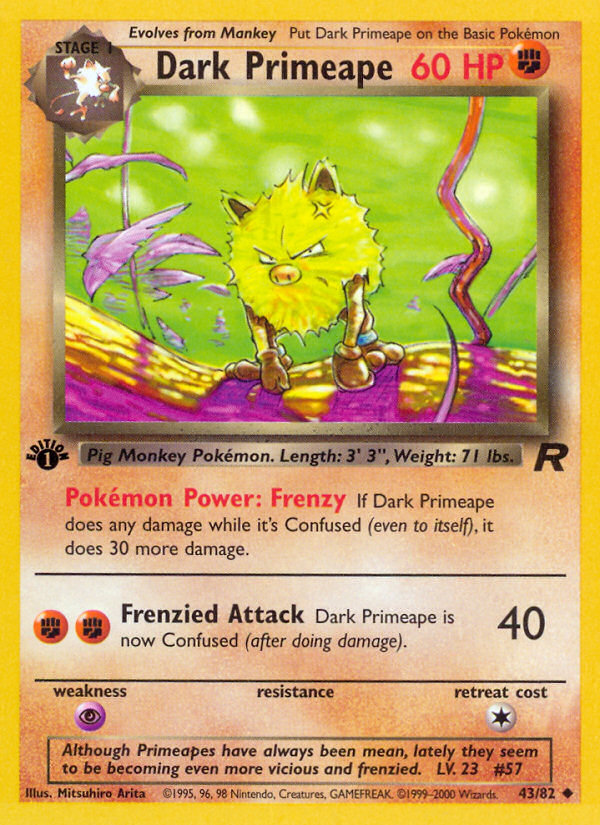Dark Primeape (43/82) [Team Rocket 1st Edition] - Card Brawlers | Quebec | Canada | Yu-Gi-Oh!