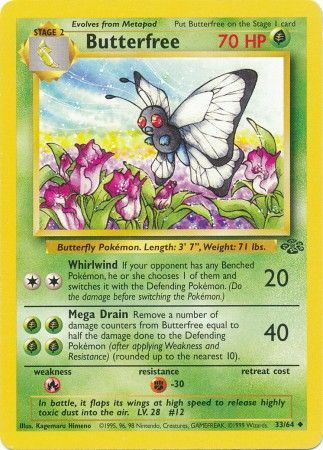 Butterfree (33/64) [Jungle Unlimited] - Card Brawlers | Quebec | Canada | Yu-Gi-Oh!