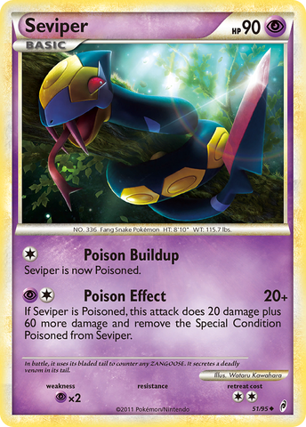 Seviper (51/95) [HeartGold & SoulSilver: Call of Legends] - Card Brawlers | Quebec | Canada | Yu-Gi-Oh!