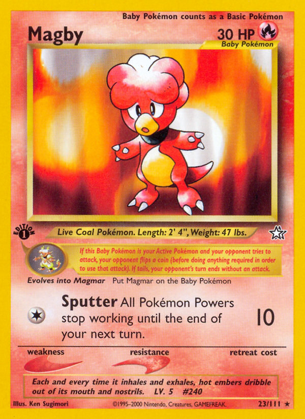 Magby (23/111) [Neo Genesis 1st Edition] - Card Brawlers | Quebec | Canada | Yu-Gi-Oh!
