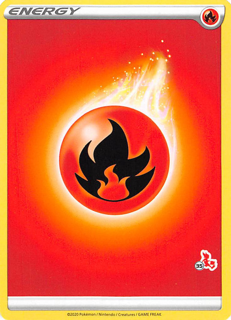 Fire Energy (Cinderace Stamp #35) [Battle Academy 2022] - Card Brawlers | Quebec | Canada | Yu-Gi-Oh!