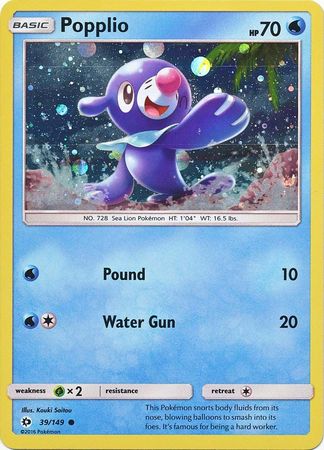 Popplio (39/149) (Cosmos Holo) [Sun & Moon: Base Set] - Card Brawlers | Quebec | Canada | Yu-Gi-Oh!