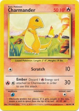 Charmander (46/102) [Base Set Unlimited] - Card Brawlers | Quebec | Canada | Yu-Gi-Oh!