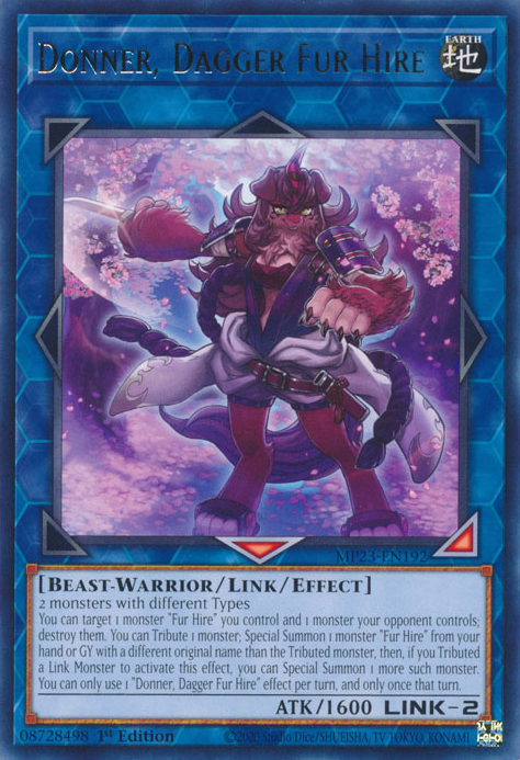 Donner, Dagger Fur Hire [MP23-EN192] Rare - Card Brawlers | Quebec | Canada | Yu-Gi-Oh!