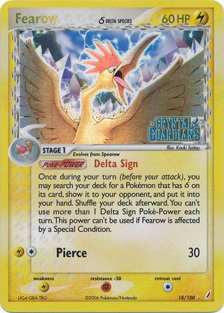 Fearow (18/100) (Delta Species) (Stamped) [EX: Crystal Guardians] - Card Brawlers | Quebec | Canada | Yu-Gi-Oh!