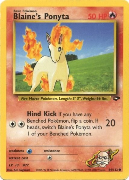 Blaine's Ponyta (64/132) [Gym Challenge Unlimited] - Card Brawlers | Quebec | Canada | Yu-Gi-Oh!