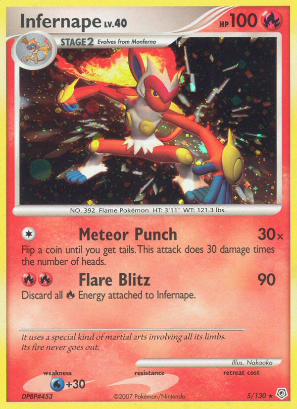 Infernape (5/130) [Diamond & Pearl: Base Set] - Card Brawlers | Quebec | Canada | Yu-Gi-Oh!
