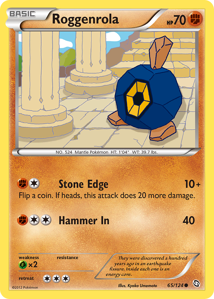 Roggenrola (65/124) [Black & White: Dragons Exalted] - Card Brawlers | Quebec | Canada | Yu-Gi-Oh!
