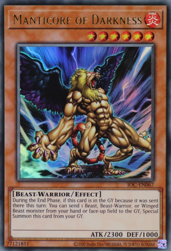 Manticore of Darkness (25th Anniversary) [IOC-EN067] Ultra Rare - Card Brawlers | Quebec | Canada | Yu-Gi-Oh!