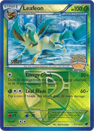 Leafeon (11/116) (Regional Championship Promo Staff) [Black & White: Plasma Freeze] - Card Brawlers | Quebec | Canada | Yu-Gi-Oh!