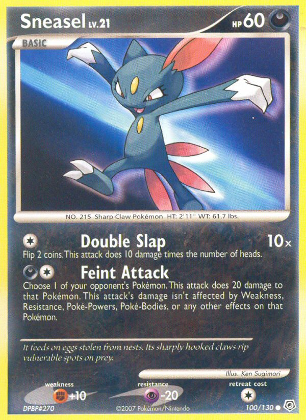 Sneasel (100/130) [Diamond & Pearl: Base Set] - Card Brawlers | Quebec | Canada | Yu-Gi-Oh!
