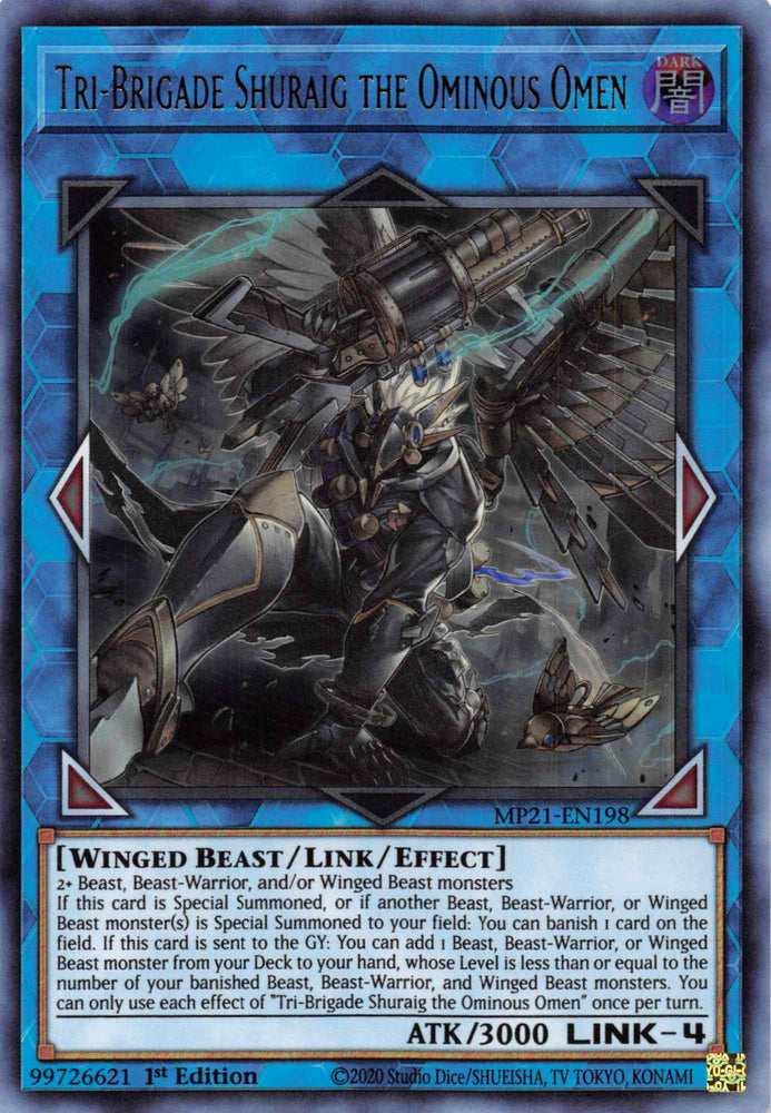 Tri-Brigade Shuraig the Ominous Omen [MP21-EN198] Ultra Rare - Card Brawlers | Quebec | Canada | Yu-Gi-Oh!