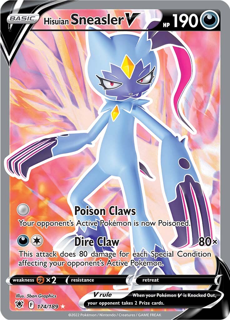 Hisuian Sneasler V (174/189) [Sword & Shield: Astral Radiance] - Card Brawlers | Quebec | Canada | Yu-Gi-Oh!