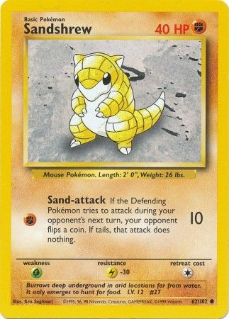 Sandshrew (62/102) [Base Set Unlimited] - Card Brawlers | Quebec | Canada | Yu-Gi-Oh!