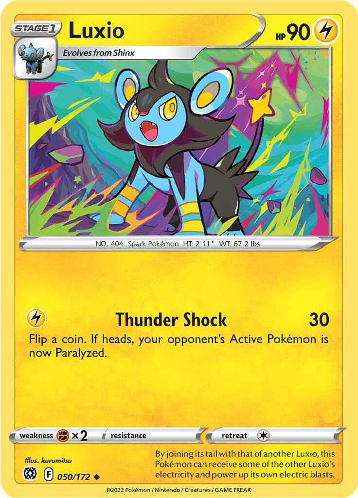 Luxio (050/172) [Sword & Shield: Brilliant Stars] - Card Brawlers | Quebec | Canada | Yu-Gi-Oh!