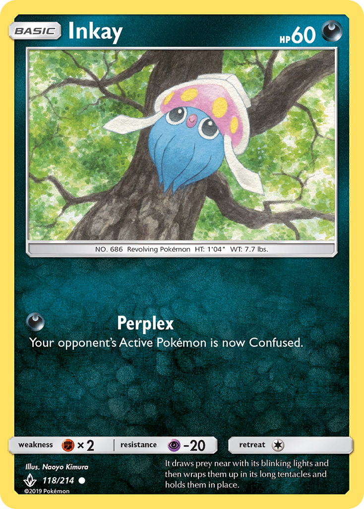 Inkay (118/214) [Sun & Moon: Unbroken Bonds] - Card Brawlers | Quebec | Canada | Yu-Gi-Oh!