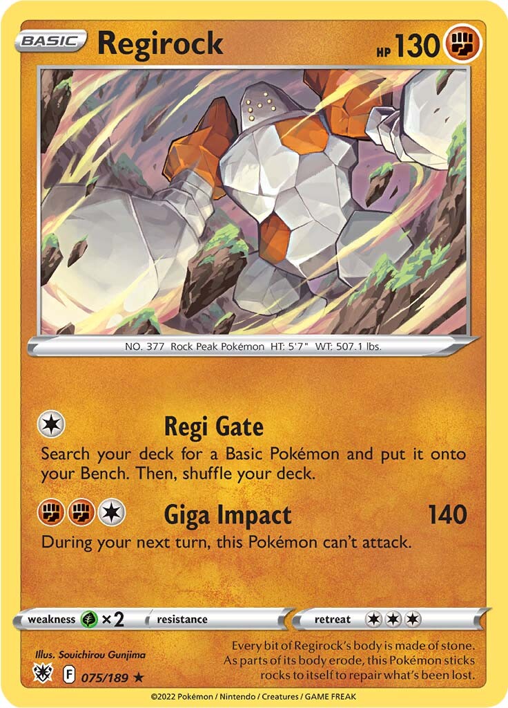 Regirock (075/189) [Sword & Shield: Astral Radiance] - Card Brawlers | Quebec | Canada | Yu-Gi-Oh!