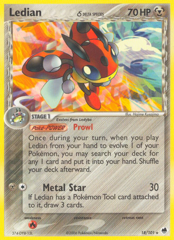 Ledian (18/101) (Delta Species) [EX: Dragon Frontiers] - Card Brawlers | Quebec | Canada | Yu-Gi-Oh!