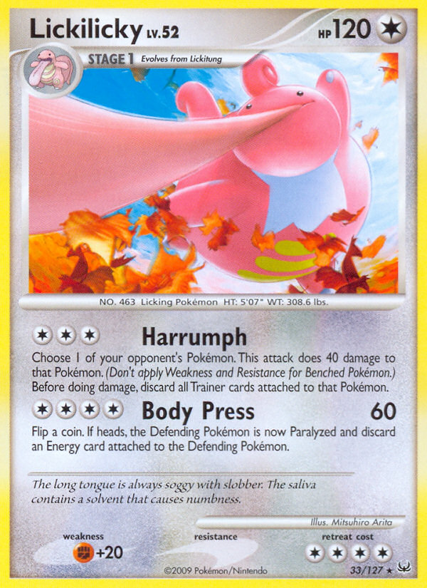 Lickilicky (33/127) [Platinum: Base Set] - Card Brawlers | Quebec | Canada | Yu-Gi-Oh!