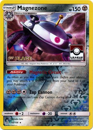 Magnezone (83/156) (League Promo 1st Place) [Sun & Moon: Ultra Prism] - Card Brawlers | Quebec | Canada | Yu-Gi-Oh!