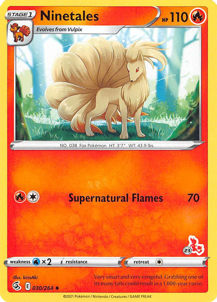 Ninetales (30/264) (Cinderace Stamp #23) [Battle Academy 2022] - Card Brawlers | Quebec | Canada | Yu-Gi-Oh!