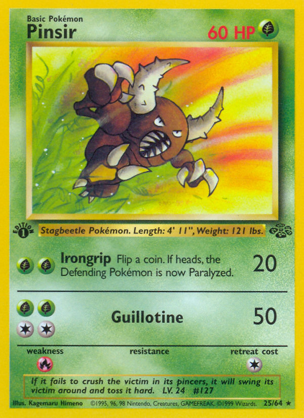 Pinsir (25/64) [Jungle 1st Edition] - Card Brawlers | Quebec | Canada | Yu-Gi-Oh!