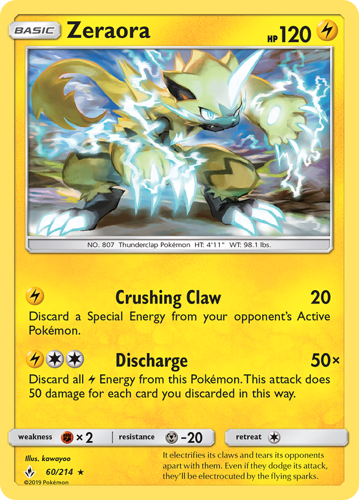 Zeraora (60/214) [Sun & Moon: Unbroken Bonds] - Card Brawlers | Quebec | Canada | Yu-Gi-Oh!